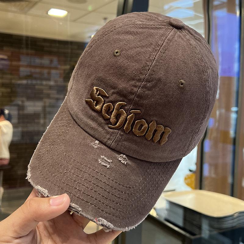 

Retro Old Three dimensional Embroidered Baseball Cap for Women Korean Couple Niche Trendy Brand Face Showing Small Sun Visor Baseball Cap Adjustable