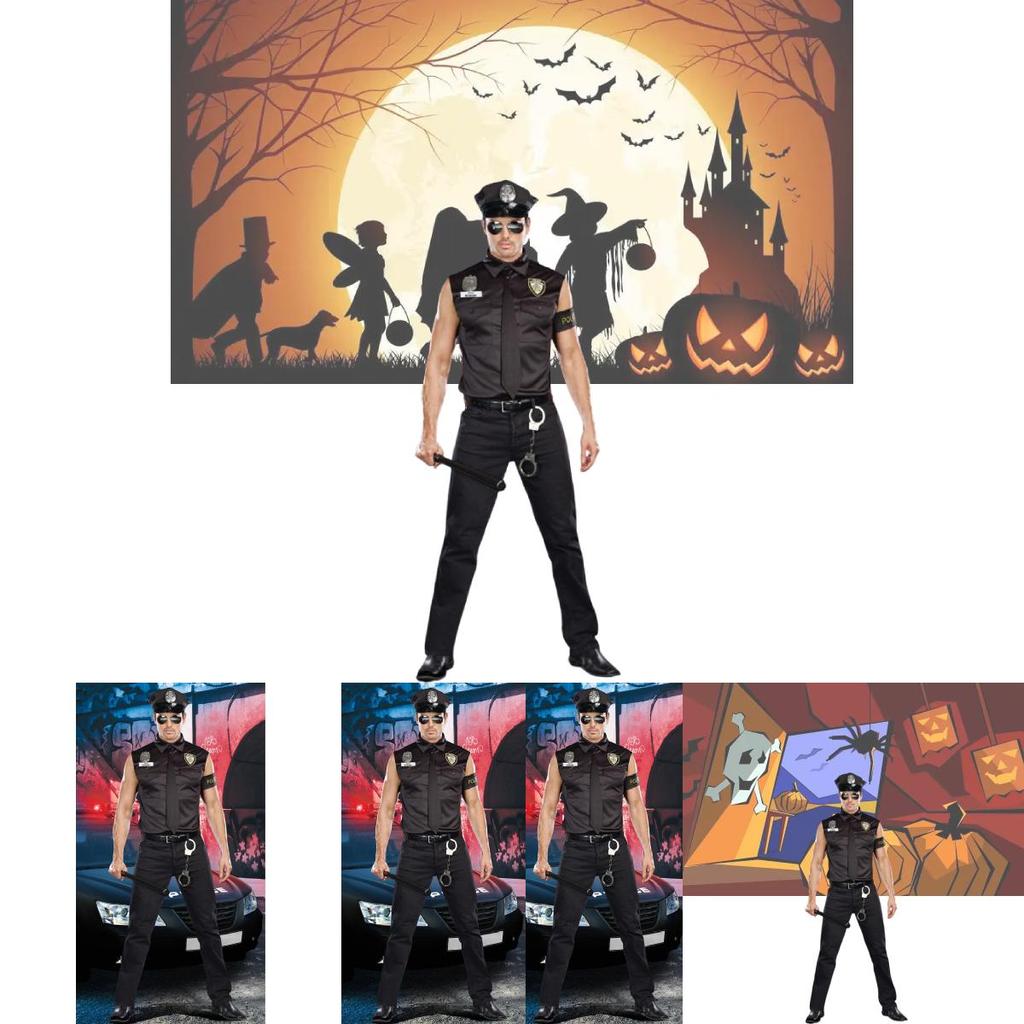 Spielthema Halloween-Kostüm für Herren mit Polyestermaterial für Bühnenauftritt