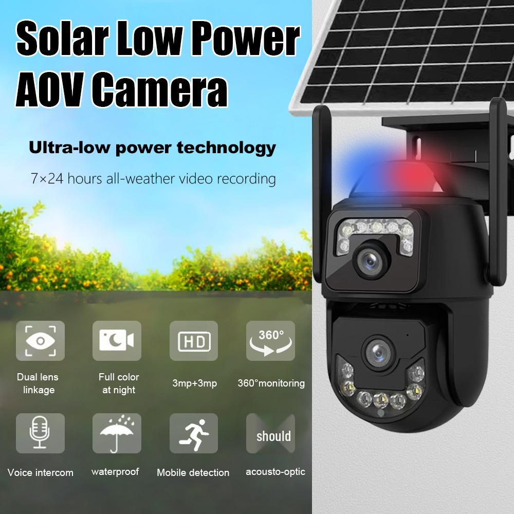 Allwetter-4G-Kamera mit Solarenergie, 6 Megapixel HD-Aufnahme und Fern-Interkom