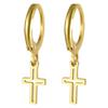 Golden Pendant Hoop Earrings with Heart Hexagon Snake Cross Butterfly Flower Bird Jewelry Gift