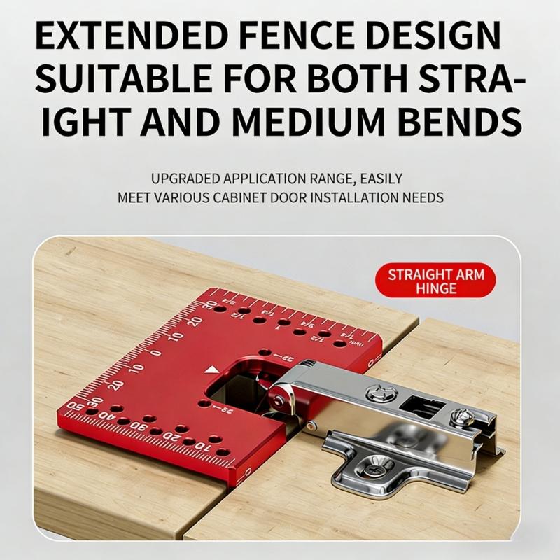 Hinge Quick Installation Fixing Plate Gaps Alignment Tool Cabinet Hole Drilling Locator Jig For Precise Door Alignment