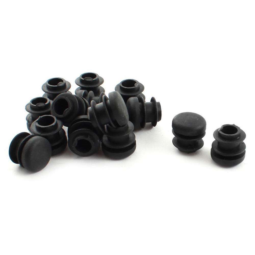 uxcell 12 Pcs Black 25mm 1 Diameter Blanking End Caps Covers Tube Insert