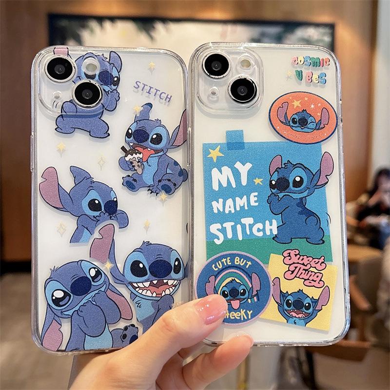 Cute Stitch is suitable for Apple 16promax mobile phone case iphone15 new 14plus couple 13 cartoon
