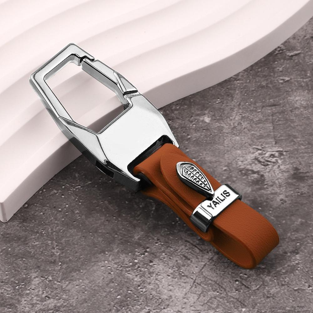 New Anti-Lost Leather Keychain PU Leather Portable Car Key Holder Hanging Universal Keychain Pendant Car Accessories