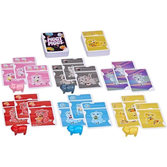 Piggy Piggy, Jeu de Cartes Familial, Version Française, Hasbro Gaming