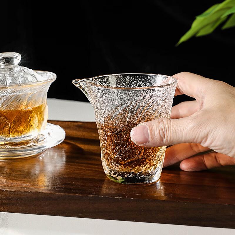JIUMUQING Retro Xuanbing Glass Kung Fu Tea Brewing Cup