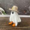 Estátua de Halloween, Estátuas de Cowboy, Estátua de Halloween Usando Bota de Cowboy Estátua Decoração de Halloween Fofa Decorações de Halloween Interior Exterior