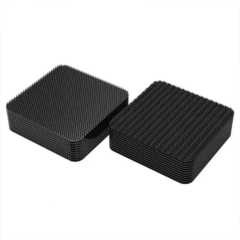 Car Floor Mat Invisible Fixing Clips Double Sided Tape Strong Adhesive Hook and Loop Backing Pads Durable Non Slip Car Accessories