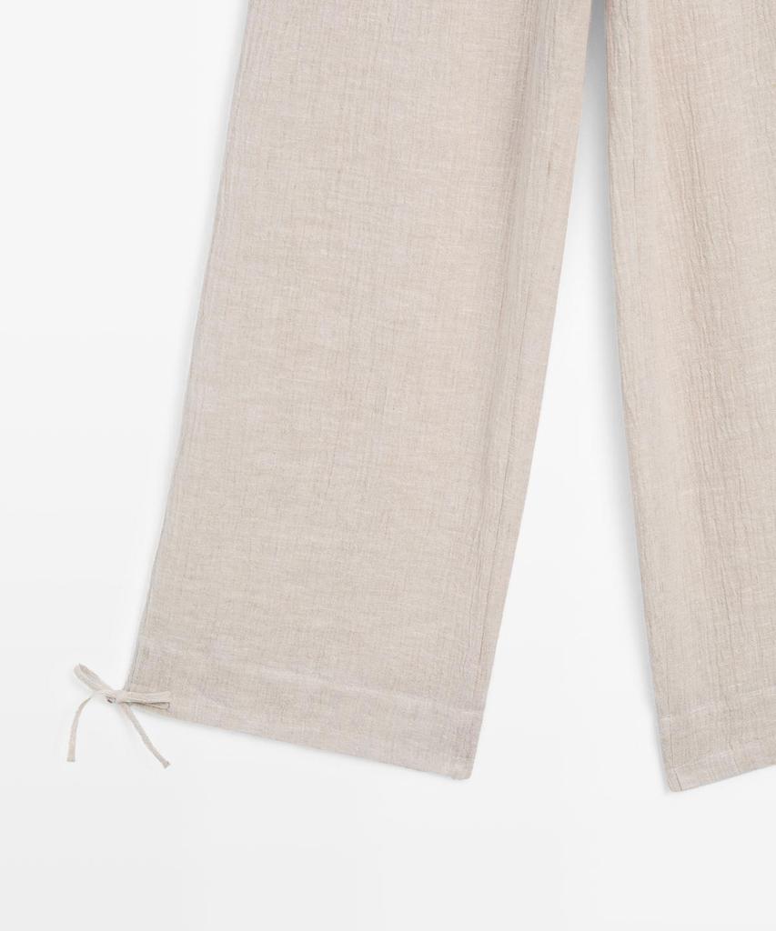Masimodutti 100% Linen Sarouel Pants