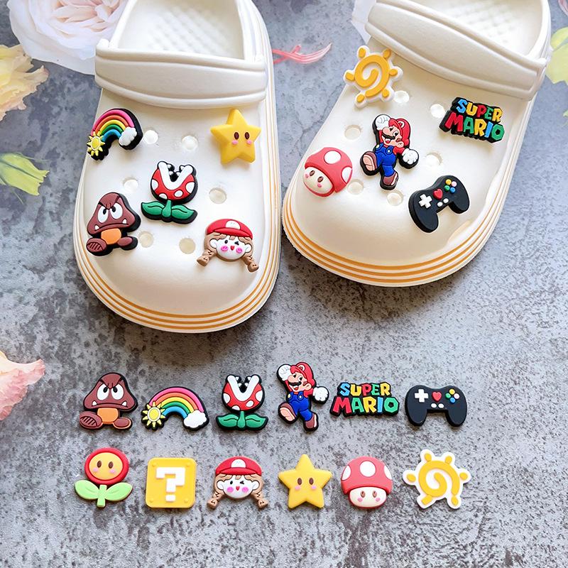 Cartoon Shoe Charms: DIY PVC Buckles for Crocs, Sandals, and Beach Shoes.