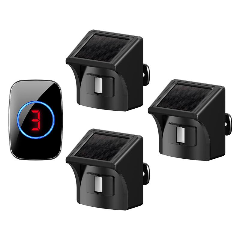 Wireless Outdoor Solar Infrared Driveway and Pond Anti-Theft Alarm with Digital Display