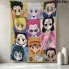 Hunter X Hunter Wall Tapestry Aesthetic Wall Hanging Printed Fabric Blanket Decorative Tapestries For Bedroom Living Room Home Decor