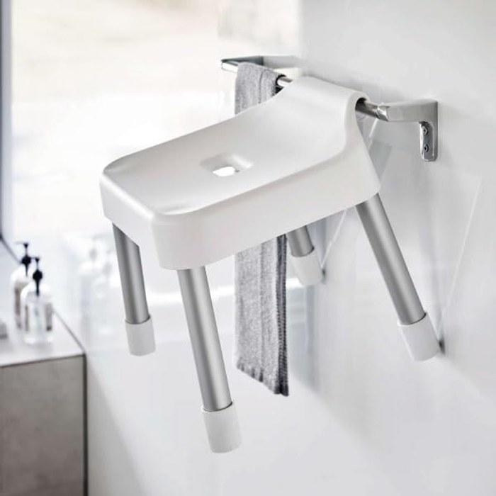 Yamazaki Bath Stool Mist 35cm White
