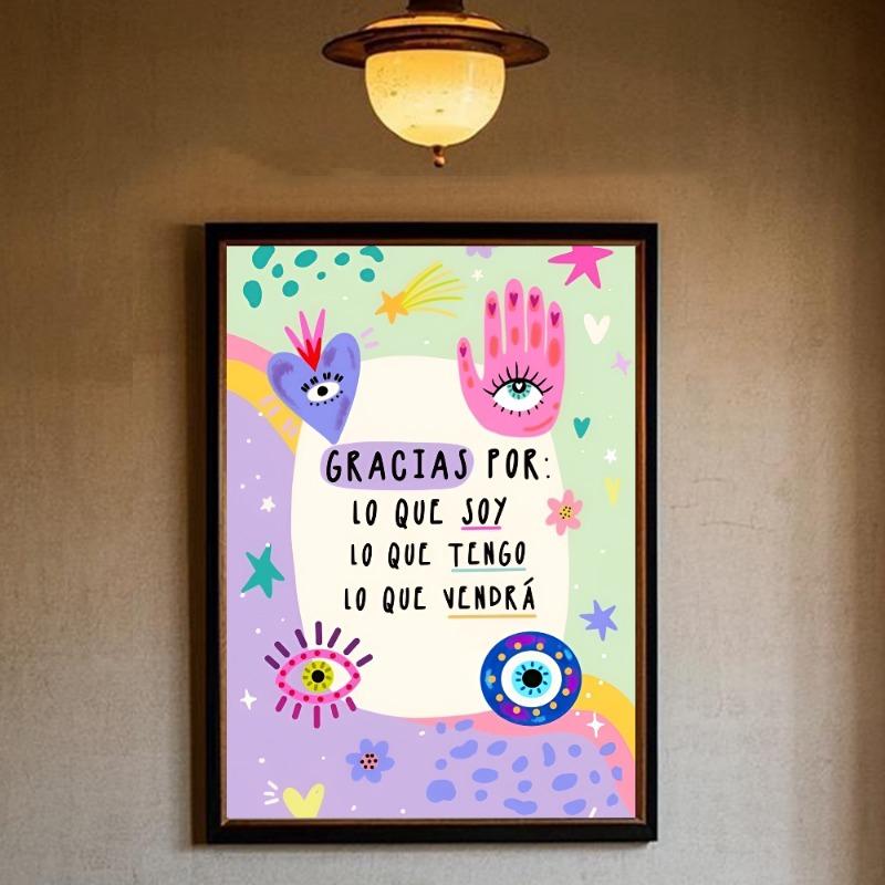 

Abstract Eye Shapes Hand Moon Poster HD art sticky wall waterproof home living room bedroom bar aesthetic decoration 21cm×30cm NoFrame