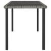 Garden Dining Table Gray 180 x 70 x 73 cm Poly Rattan