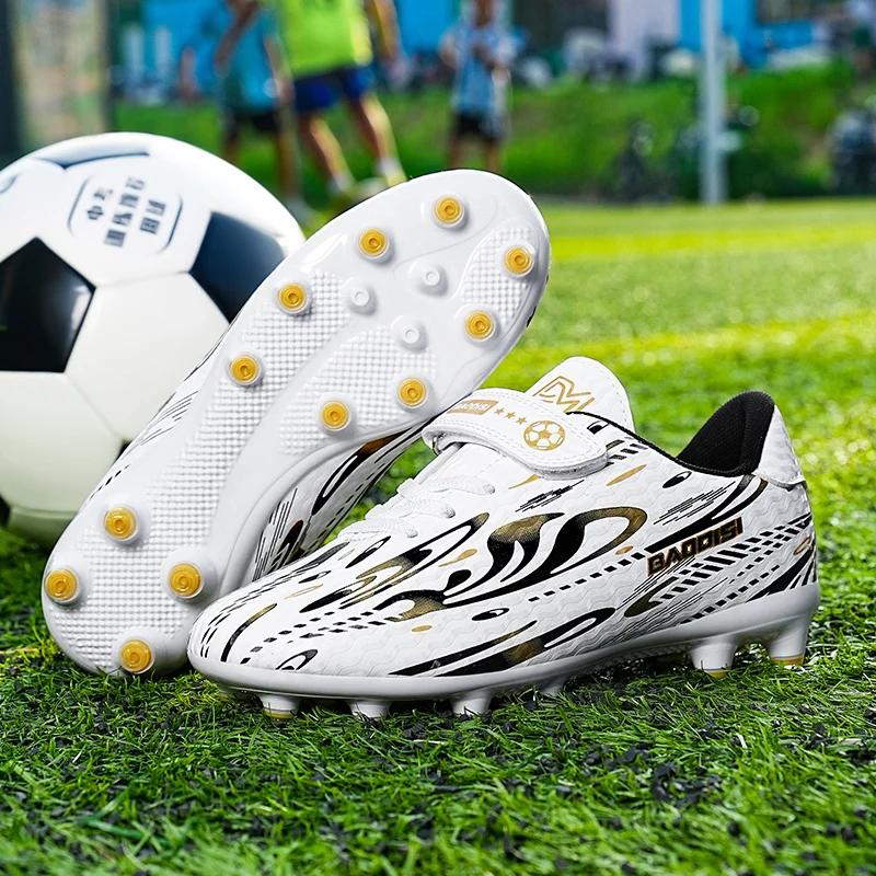 Kids Soccer Shoes for Professional Indoor Men Football Field Boots Original Football Shoes TF/AG Society Cleats' Grass Training Rapid