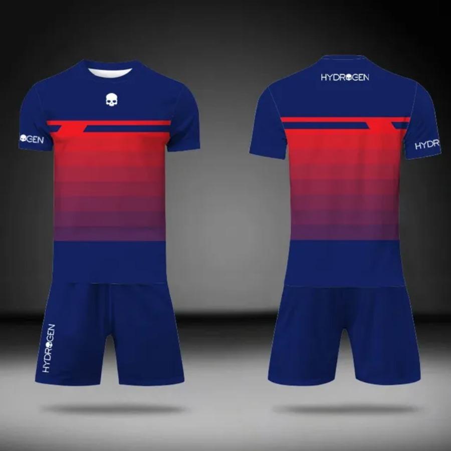 Fashion Unisex 3d Print Jersey Set Outdoor Tennis T-Shirt+Pocket Shorts 2 Piece Outfits Lightweight Quick Dry Men's Tracksuit Sportswear