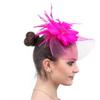 Kadın Çiçek Saç Tokası Kafa Bandı Mini Silindir Şapka Düğün Fascinator Kraliyet Ascot Yarışı