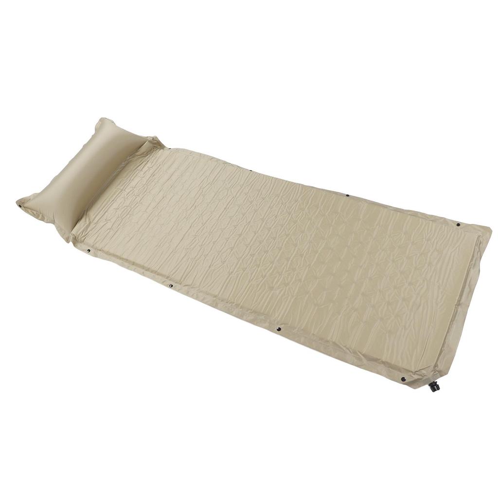 Karimata do spania Khaki Samopompujący Wodoodporny Pogrubiony Wytrzymały Poliester Pongee Materac kempingowy dla