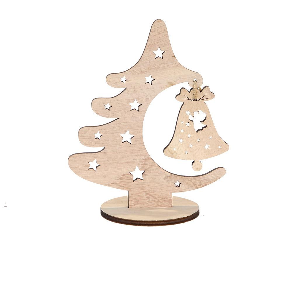 Cartoon Xmas Tree Ornaments Wooden Merry Christmas Decor  Party Favors