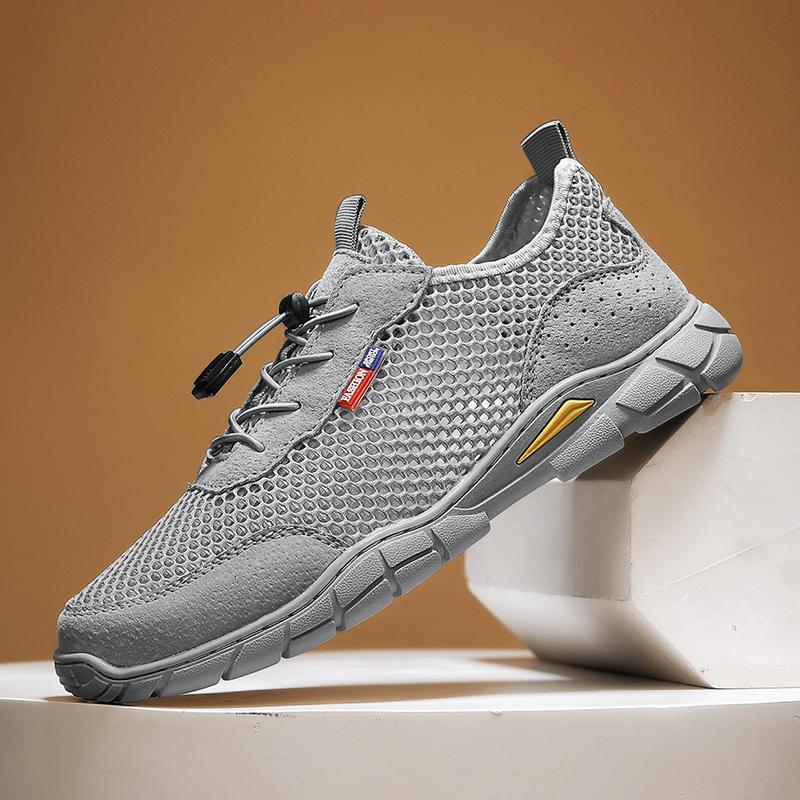 FashionBreathable Mens Mesh Footwear Handmade Office Man Formal Shoes Wedding Party Dress Shoes Breath Summer Driving Footwear Sneakers