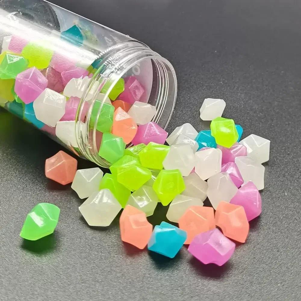 1 Bag-100g Glow in The Dark Stones Glowing Rocks Luminous Stone for Vase Fillers Fish Tank Aquariums Rocks Powered by Light