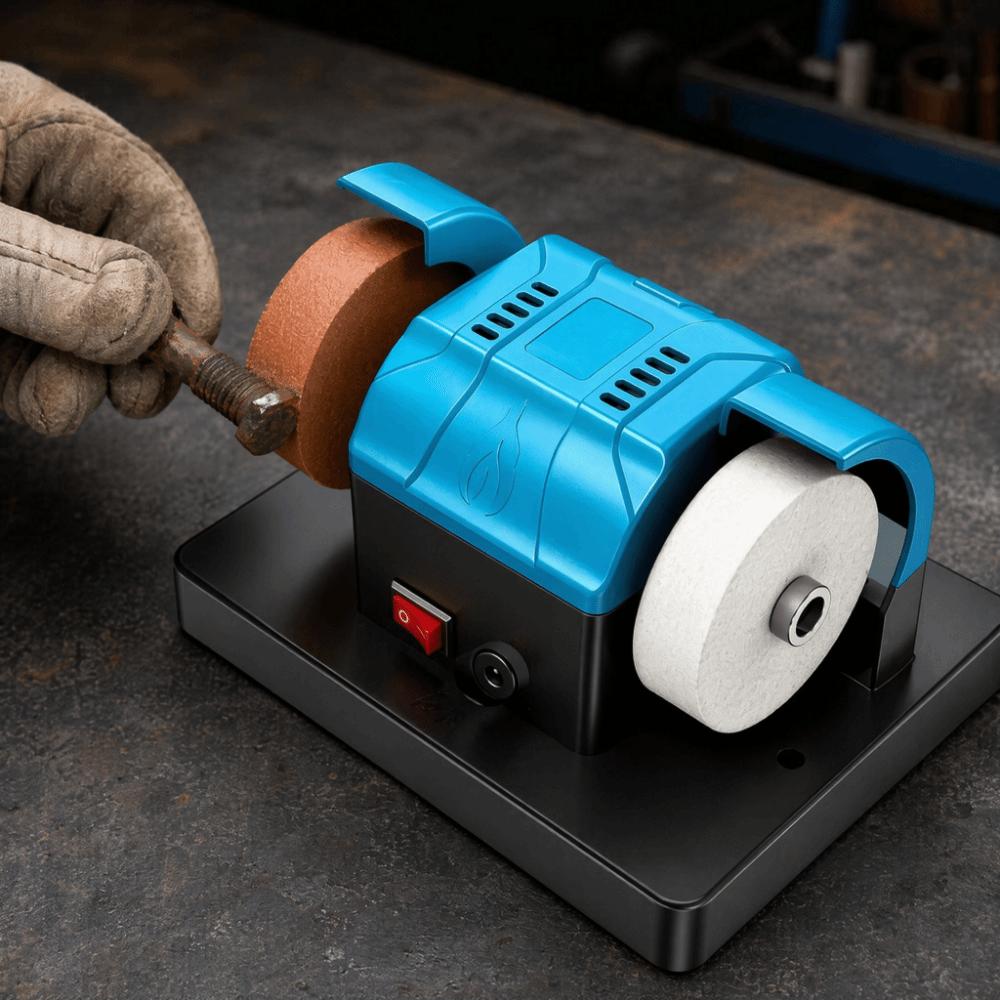 Motor-Driven Mini Bench Grinder Dual Wheel Electric Polishing Machine Electric Sharpener Garage