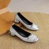 Fashion New Single Shoe French Soft Sole 2025 Autumn New Shallow Chunky Heel Women's Shoes Fashion Atmosphere Traditional Shoes