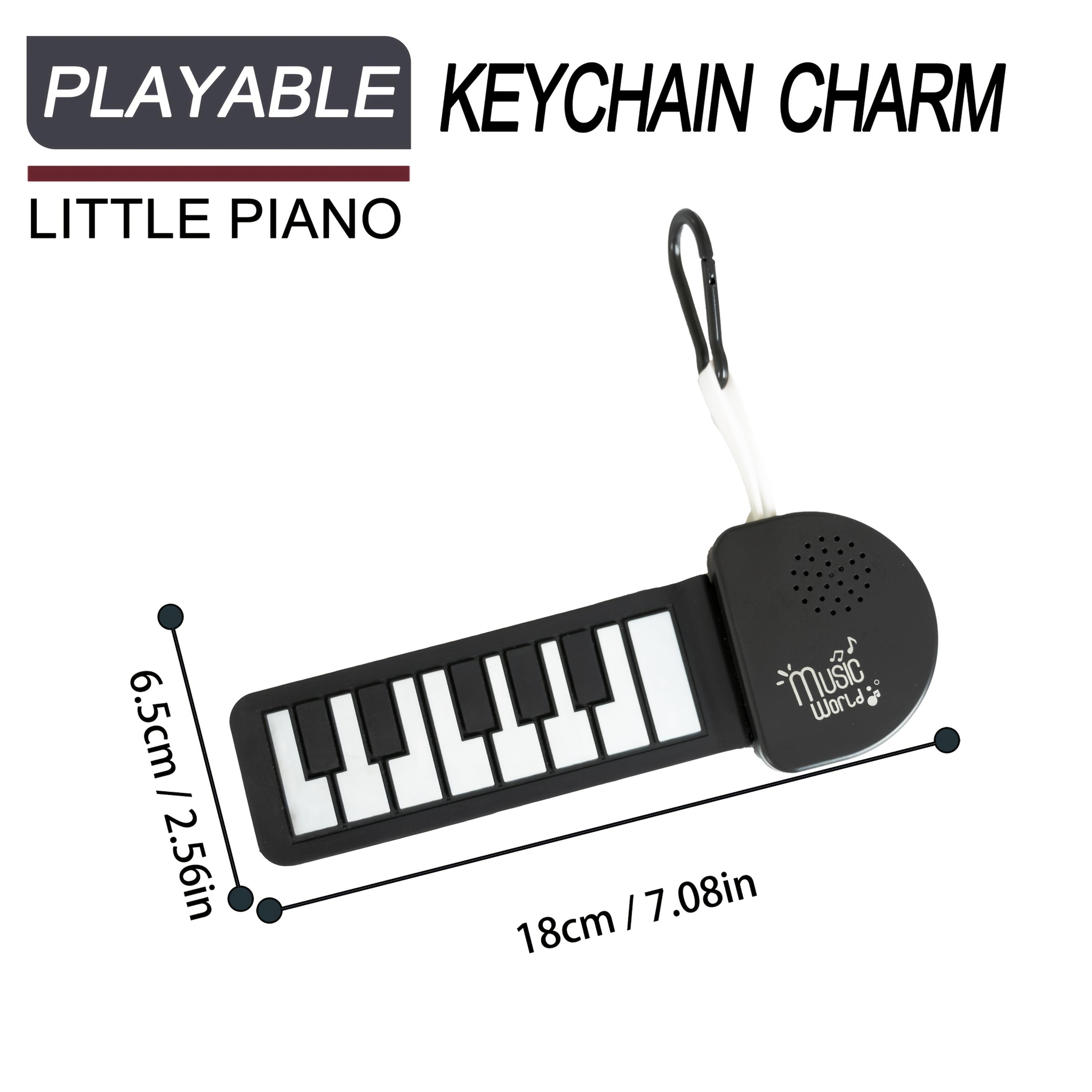 

Мини Брелок-Пианино, Рабочая Игрушка-Непоседа с Цветными/Черными/Белыми Клавишами, Силиконовое Пианино на Батарейках для Дома/Путешествий, Подвеска для Рюкзака, Мини Пианино