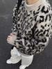 Men's Retro Leopard Print Sweater - High-End Color Block Knitwear