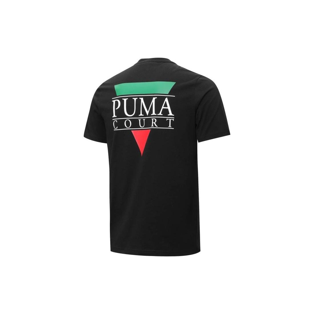 PUMA Tennis Club Graphic Tee Black Men s 536958-01 S