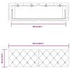 VidaXL Headboard Cushion, Headboard Pillow with Self-Adhesive Strips, Padded Cushion for Bedroom, 374735