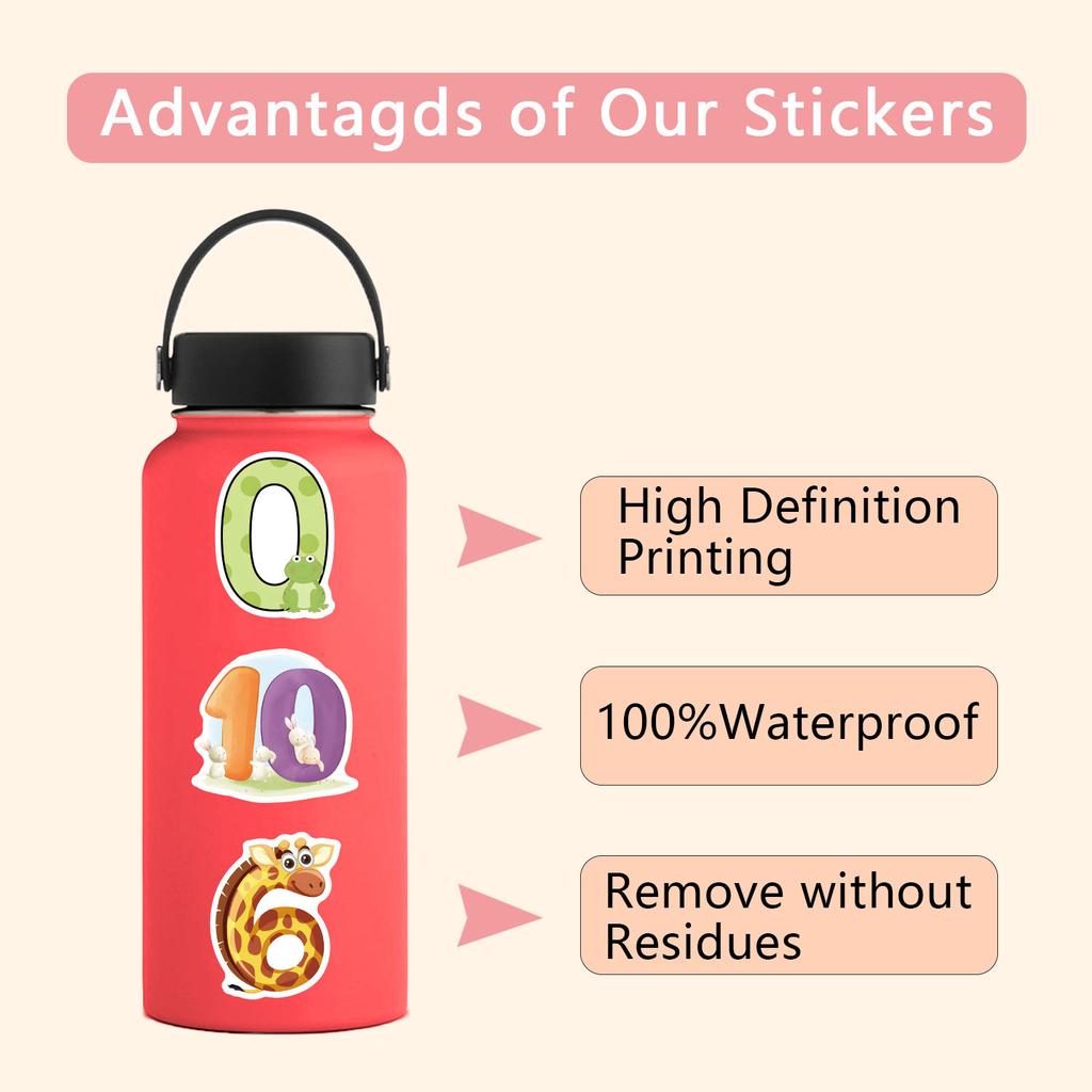 55 New Animal Digital Cartoon Graffiti Stickers Decorative Skateboard Mobile Phone Waterproof Stickers