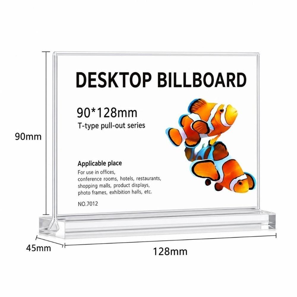 Durable A4/A5/A6 Desk Display Stand Acrylic Transparent Menu Stand Holder Double Side Clear Price Label Display Rack Hotel