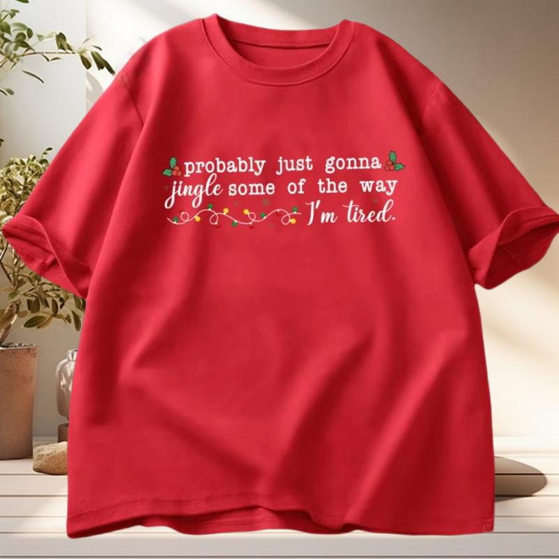 Probably Just Gonna Jingle Some Christmas Tshirt Funny Holiday Jesus T Shirt Coton Men Women Casual Short Sleeve Tees Clothes S