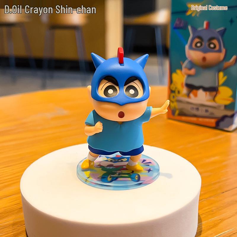 Crayon Shin-chan Trendy Anime Toy: Cute Desktop Car Ornament & Home Decoration Blind Box