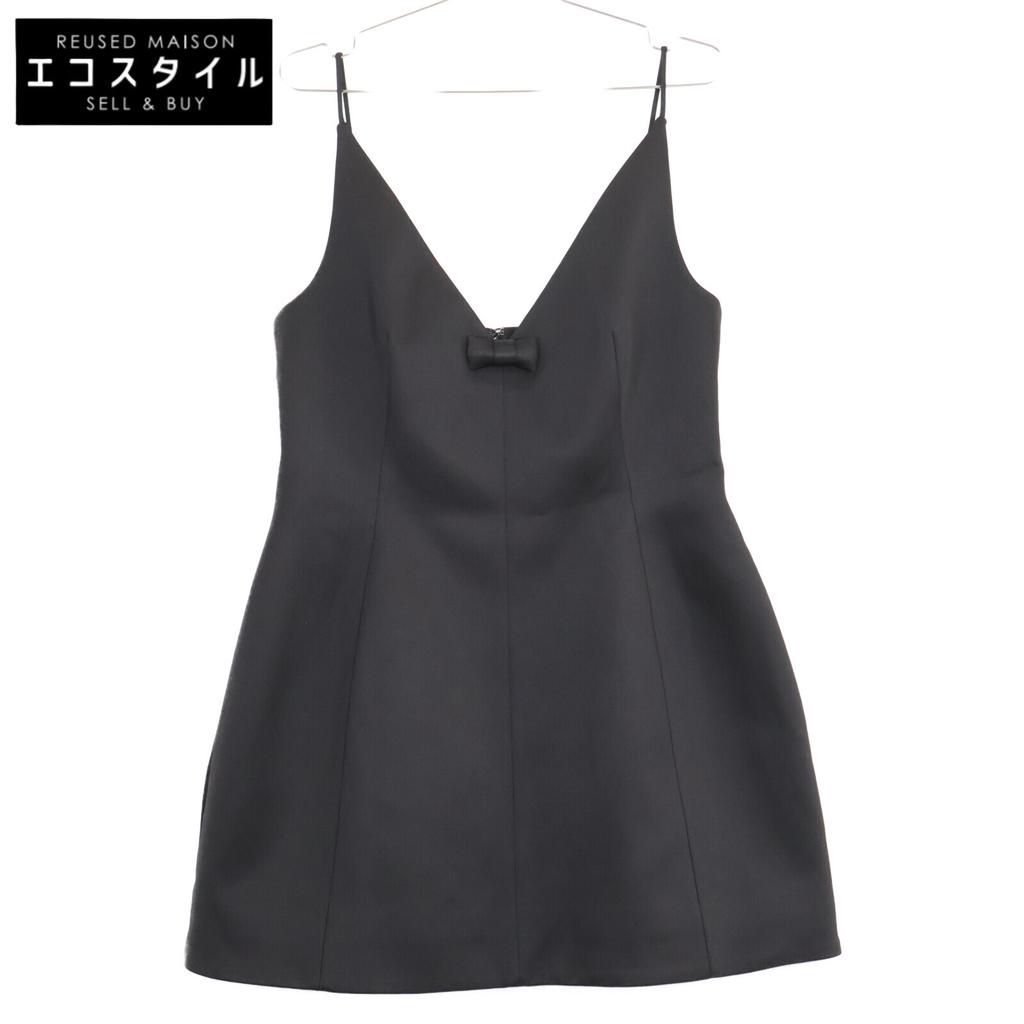 Marc Jacobs 24 Years Black Heavy Duchess Satin Bow Dress Dress 10 blackUsed