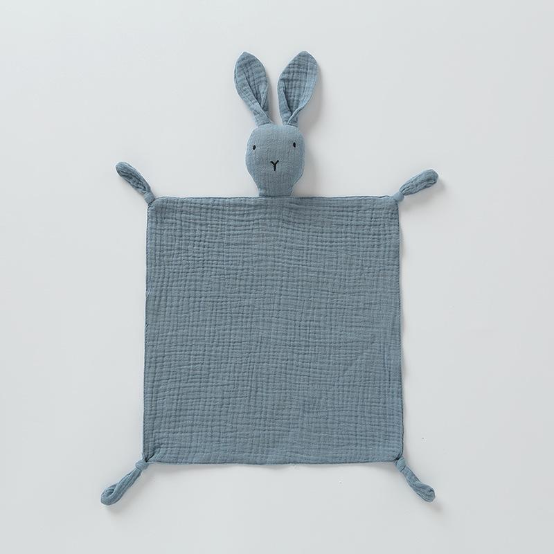 Pure Cotton Baby Comfort Toy: Rabbit Sleep Companion Crinkle Handkerchief