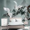 Custom 3D Mural Chinoiserie Wallpaper Pines And Red-crowned Cranes Wall Painting Wall Papers For Living Room Sofa TV Background