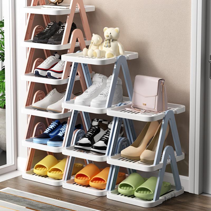 Simple Shoe Shelf Multi-layer Home Door Space Saving Mobile Shoe Cabinet Multi-functional Desktop Storage Display Shelves
