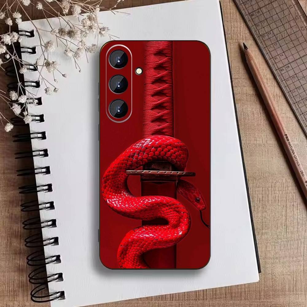 Snake Classic Phone Case For Samsung Galaxy A73,21,22,32,71,53,52,51,80,5G Soft Black Cover