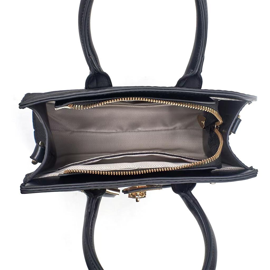 Women's Structured Tote Bag,Versatile Crossbody Top-Handle Purse Premium Textured Commuter Bag