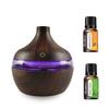 2-in-1 Wood Air Humidifier & Aroma Diffuser - 300ml USB Essential Oil Diffuser for Home, Office, Yoga Studio - Aromatherapy Mach