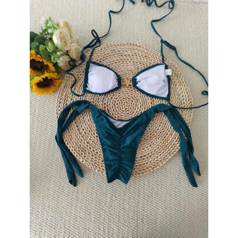 Starfish Strappy Thong Bikini Women Swimwear Female Sexy Swimsuit Solid Bathers Bathing Swimming Swim Suit Beachwear
