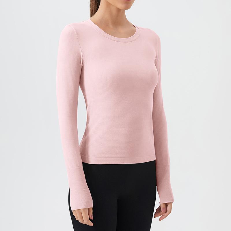 

Женский спортивный топ с длинным рукавом, облегающий, - формирующая и стройнящая рубашка для йоги Small