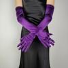 Neue Damen Elegante Lange Satinhandschuhe 55CM Elastisch Foto Partyhandschuhe Vintage Süßigkeitenfarbe Brautkleid Fäustlinge Damen