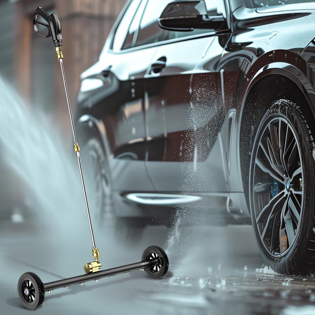 22 Inch Water Broom Under Car Chassis Floor Wash Extendable 3-Wand Car Washing Locomotive Bottom Water Broom 1/4 Quick Connector