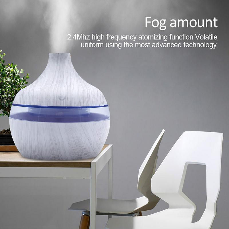 Humidifier Electric Aroma Air Diffuser Wood Ultrasonic Air Humidifier Essential Oil Aromatherapy Cool Mist Maker For Home 300ml