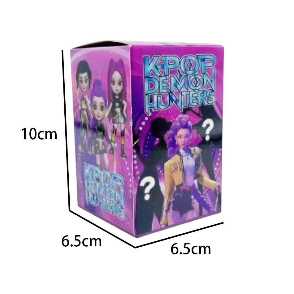 6Pcs Anime K-pop Demon Hunters Box Tiger Rumi Mira Zoey Figure Action Figurine Kits PVC Model Toys Matching cards Wholesale Gift