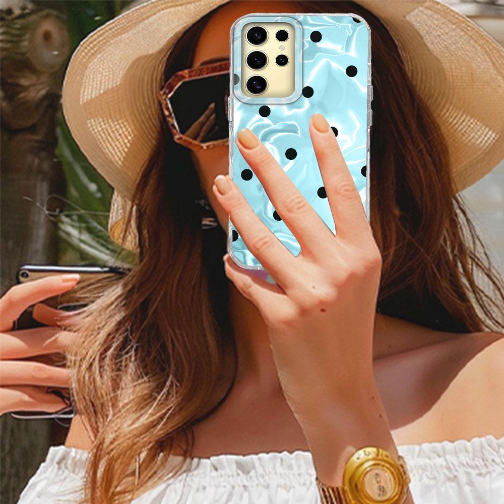 Elegant Phone Case For Samsung Galaxy S26 S25 Ultra S24 Plus S22 S21 S20 S23 FE Artistic Colorful Circular Dots Cover Water Wave